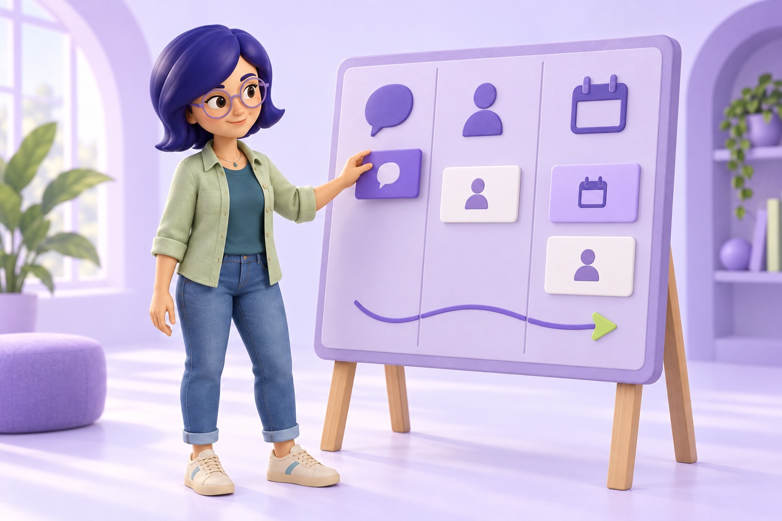 IAra organiza um quadro que conecta a conversa, a pessoa responsável e o momento do retorno.