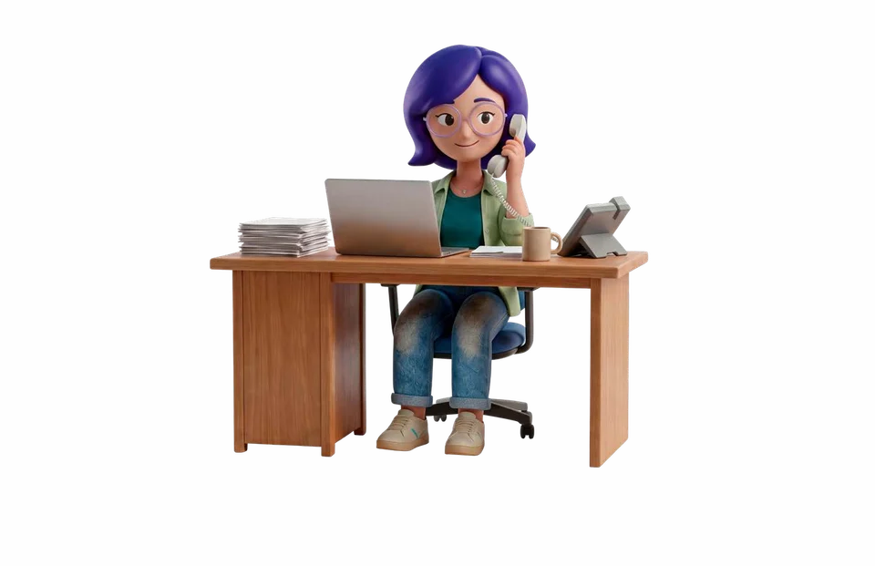 IAra em sua mesa de trabalho